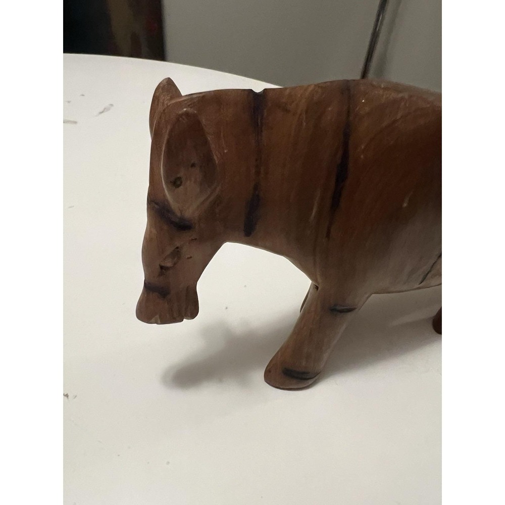 Wooden Hand Carved Animal Made in Kenya Africa Genuine Besmo Product - Picture 4 of 8